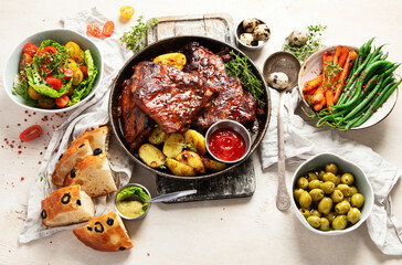 Roasted Pork Ribs. Delicious barbecued ribs.