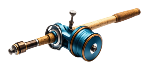 Fishing Rod Reel Spool Clamp - Secure Clamp for Holding Fishing Rod Reel Spools Isolated on White Background