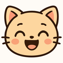 Excited expression on adorable kawaii baby cat face