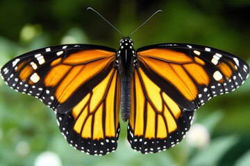 Fototapeta premium Monarch Butterfly Wings Detailed Closeup Nature