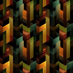 Fototapeta premium Geometric Wood Block Abstract: A Warm, Textured Pattern