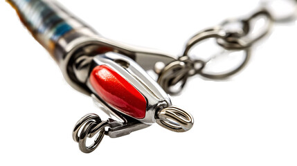 Fishing Tackle Box Clip Lock for Secure Closure - Isolated on White Background