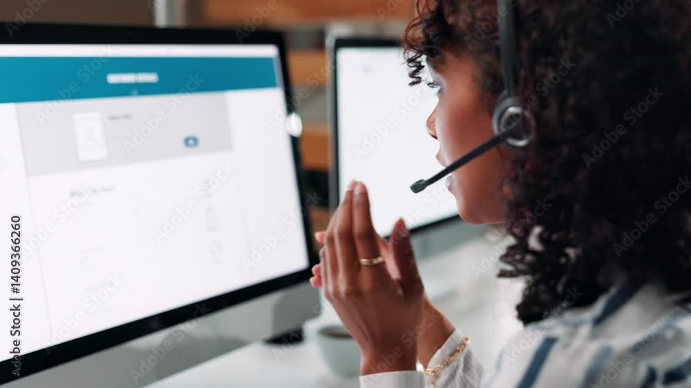 Aufkleber call center, computer screen and contact us with person in office for assistance or communication. c