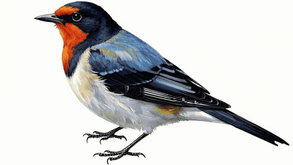 Whispers of the wind bird isolated watercolor vector illustration svg