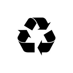 black color recycle icon