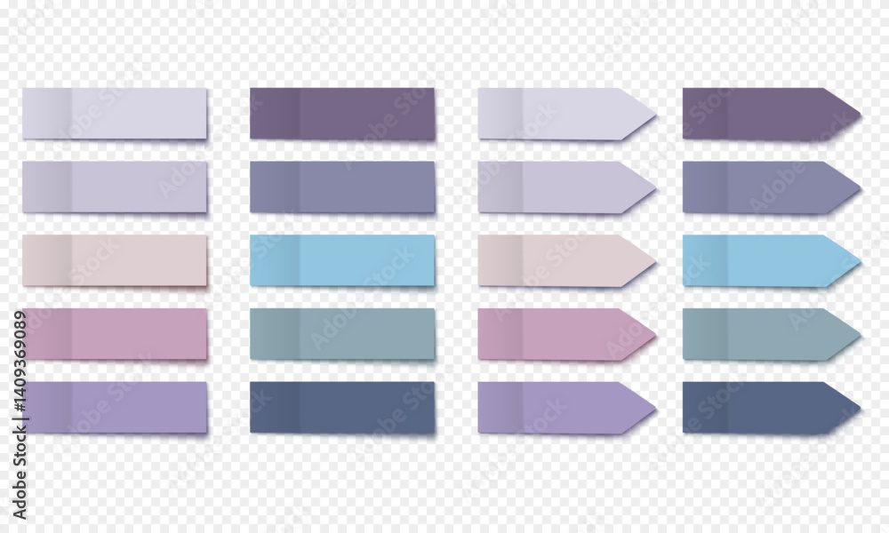 Poster vector collection colorful realistic sticky notes. post note stickers template. sticky paper tapes w