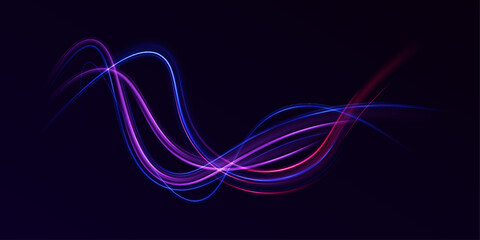 Beautiful glow light flare and sparks with red and blue special effects, simulating a high-speed police line. Explosion in the universe creating a cosmic background for an event.	