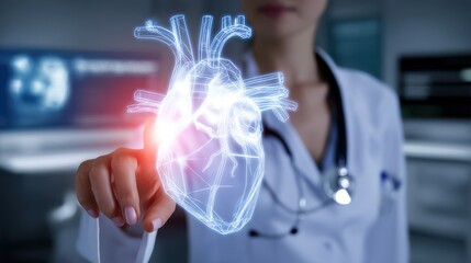 Doctor's Touch: Navigating the Future of Cardiology with Advanced Holographic Heart Technology for Enhanced Diagnostics and Personalized Treatment Plans.