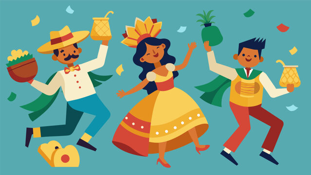 Did someone say music A lively playlist of traditional Mexican songs sets the tone for the festivities causing people to break into impromptu dance breaks between tamale. Vector illustration