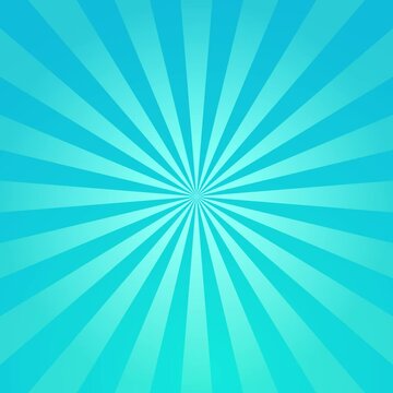 Loop video of Sunburst rotating right (blue) [square video]