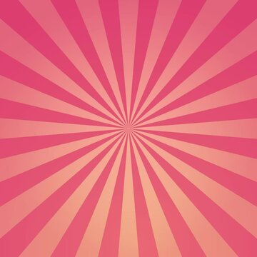 右回転するサンバーストのループ動画（赤）【正方形ビデオ】