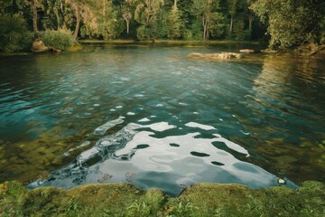 Tranquil water reflection nature park photography serene environment close-up view peaceful concept