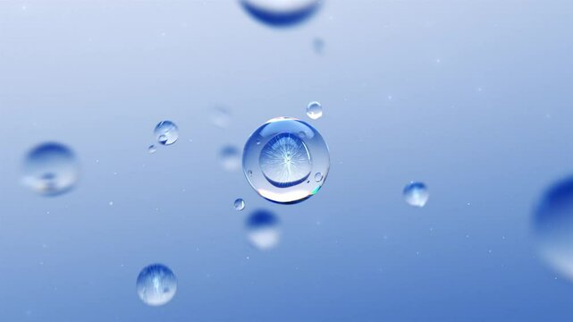 Cell division animation, cell division process, 3D animation rendering