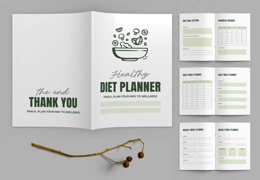 Clean Healthy Diet Planner Design Template