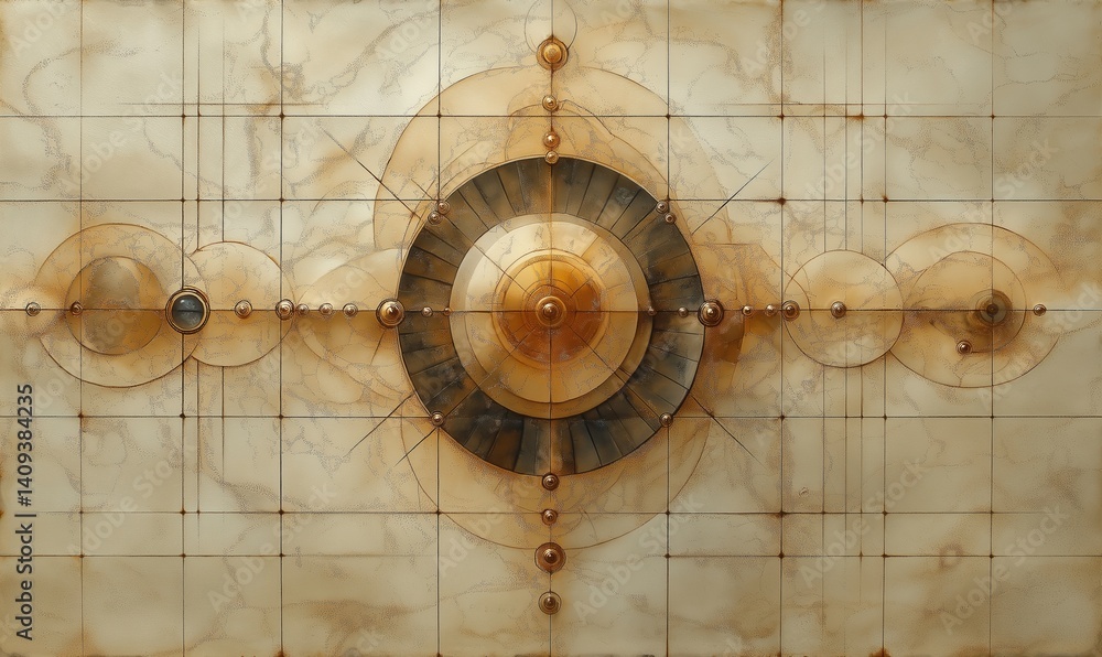 Aufkleber intricate abstract artwork showcasing circular patterns
