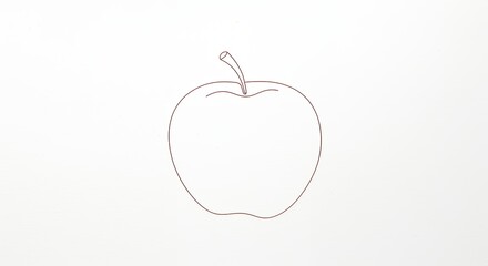 Obraz premium Simple gray apple drawing