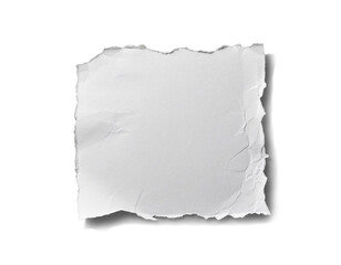 Obraz premium Paper with uneven torn edges on transparent background. Generated by AI.