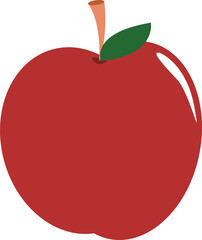 fresh red apple isolated on white