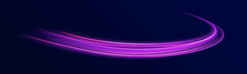 Glowing purple wave lines twist and ripple like digital filaments. The swirl suggests data movement or electric flow. A great choice for abstract futuristic themes.