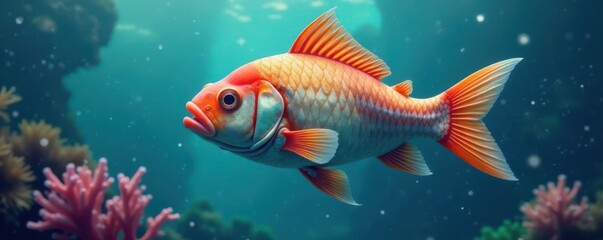 Naklejka premium Simple fish icon for mobile apps , icons, mobile