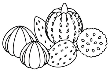 salak line art minimalist design black and white