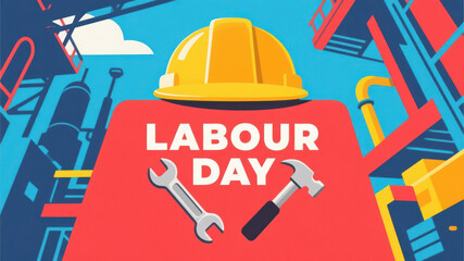 Celebrating Labor Day with Wrenches and Hammers as Decorations, Honoring the Working Class and Labor