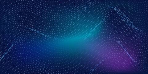 Abstract light point Hi-tech digital technology concept. High tech computer illustration with purple and dark blue modern