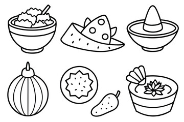salsa line art beautiful abstract design for decoration