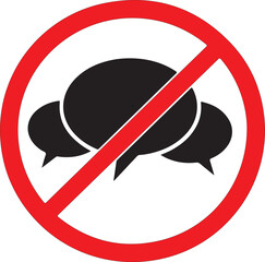 No talking comments icon
