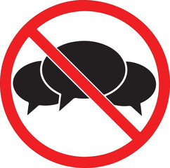 No talking comments icon