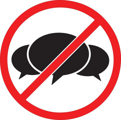 No talking comments icon