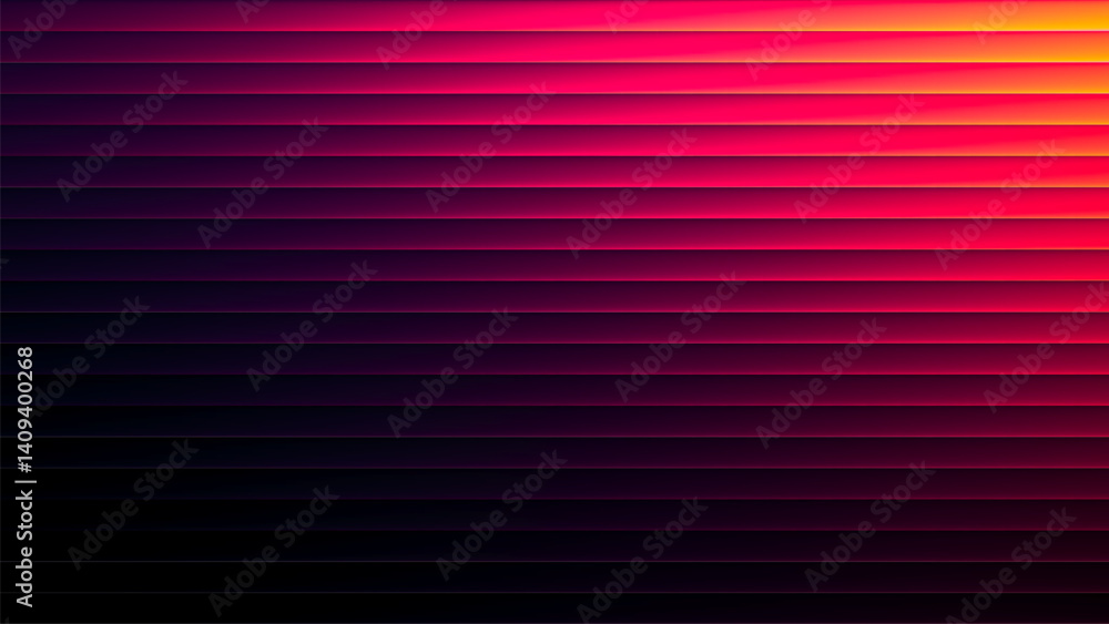 Poster elegant colorful gradient stripes with ribbed fractal glass effect. bold and dynamic design blending