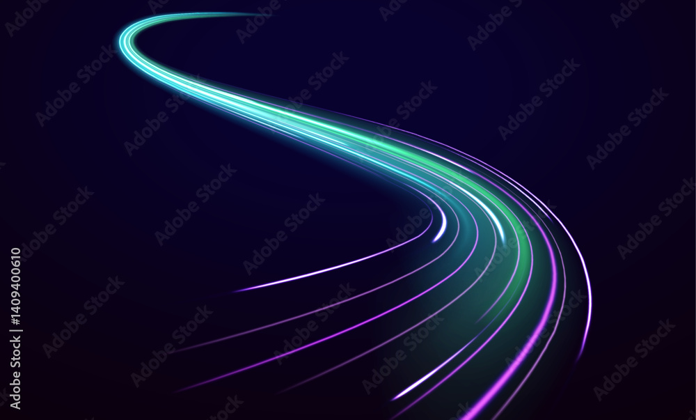 Poster shining round frames and light circles create magical energy effects. light tunnels and glowing spir