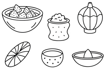 salsa line art vibrant energetic dancing style illustrations