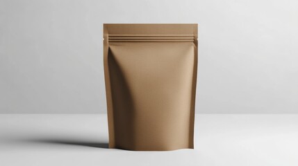 Kraft Paper Stand-Up Pouch Mockup: Minimalist Packaging Design