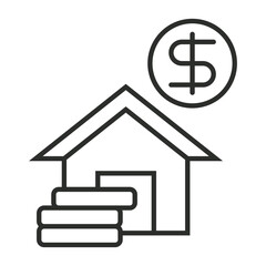 Saving outline icon, editable vector illustration and transparent graphic element. Isolated on white background