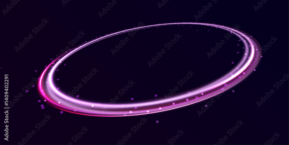 Poster abstract ring background with luminous swirling backdrop. glowing spiral. glowing blue circle. isola