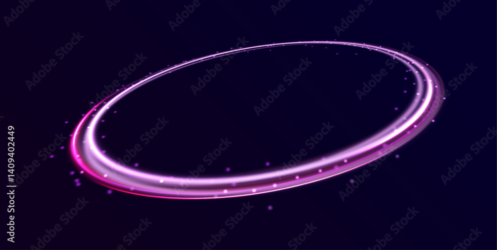 Poster 37_37.aneon ellipse in the form of speed. glowing spiral. abstract neon color glowing lines backgrou