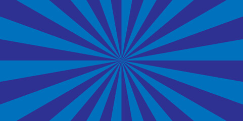 Vector geometric abstract blue cartoon, poster wallpaper. diagonal fabric radial summer sunshine explosion energy sunlight glowing sunburst design.