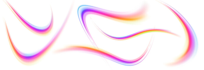 Glowing semicircular waves and light swirls in transparent PNG format. Soft motion and elegant curves create luminous arcs. Perfect for flow effects.
