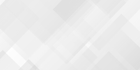 Vector white and gray overlap triangle geometric technology pattern. minimal rectangle arranged white lines transparent web square background layers. overlap web presentation design.