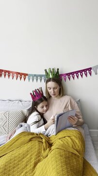 Enjoying a cozy reading time with a child at home