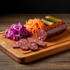 Best Sujuk Sausage, Delicious Sujuk, Authentic Sujuk Recipe, Homemade Sujuk, Turkish Sujuk, Spicy Sujuk, Grilled Sujuk, Sliced Sujuk, Sujuk with Pickles, Sujuk with Red Onion, Sujuk with Carrots, Trad
