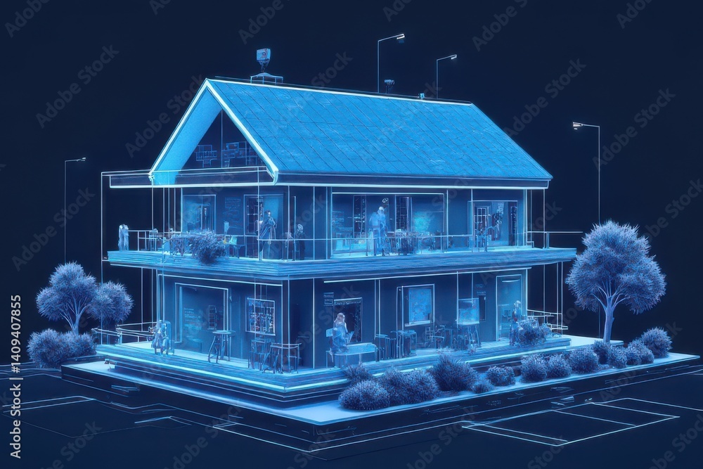 Poster digital space for smart home device control user perspective orchestration