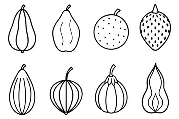 sand pear line art artistic fruit drawing minimalist style