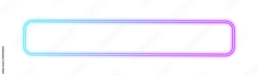Poster square rectangular frame with two color neon motion graphics on isolated transparent background in p