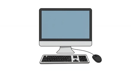 Fototapeta premium Simple computer illustration for educational or business use