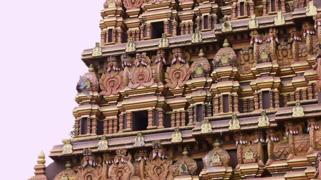 Facade of the Keerimalai Naguleswaram Temple, Jaffna, or Naguleswaram Shiwa Kovil. Thirutambaleswaram Kovil the most famous and revered Hindu temples in northern Sri Lanka. Temple Decorations