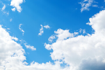 Obraz premium Cloudy blue sky background image. Blue Air.
