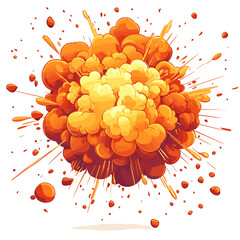 Obraz premium Vector illustration of a cartoon explosion isolated on a white background
